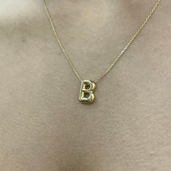 585 Gold Buchstaben Kette mit B Anhänger
