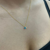 585 Gold Halskette mit Nazar Anhänger (blaues Auge)