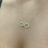 585 Gold Infinity Kette mit Zirkonia Anhänger