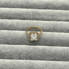 585 Brilloré Baget Ring aus Gelbgold 14K – eleganter Baget Zirkonia Detail