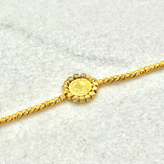 585 Dorika Reşat Armband aus Gelbgold 14K – feines Reşat Motiv & Dorika Perlen Detail