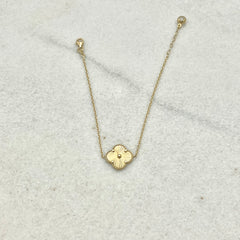 585 Flora Armband aus Gelbgold 14K – feines Blumen-Design Detail