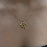 585 Gold Halskette mit Schleifen-Anhänger und Zirkonia – feminine Schmuckdesigns von Eleganz Juwelier