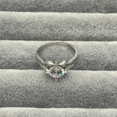 585 Infinity Glow Einstein Ring aus Gelbgold 14K – glänzende Oberfläche Ansicht