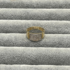 585 Luxaro Ring aus Gelbgold 14K – Obenansicht des Designs