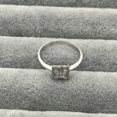 585 Quadra Baget Ring aus Gelbgold 14K – glänzende Oberfläche Ansicht