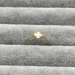 585 White Cleef Ring aus Weißgold 14K – Detailaufnahme