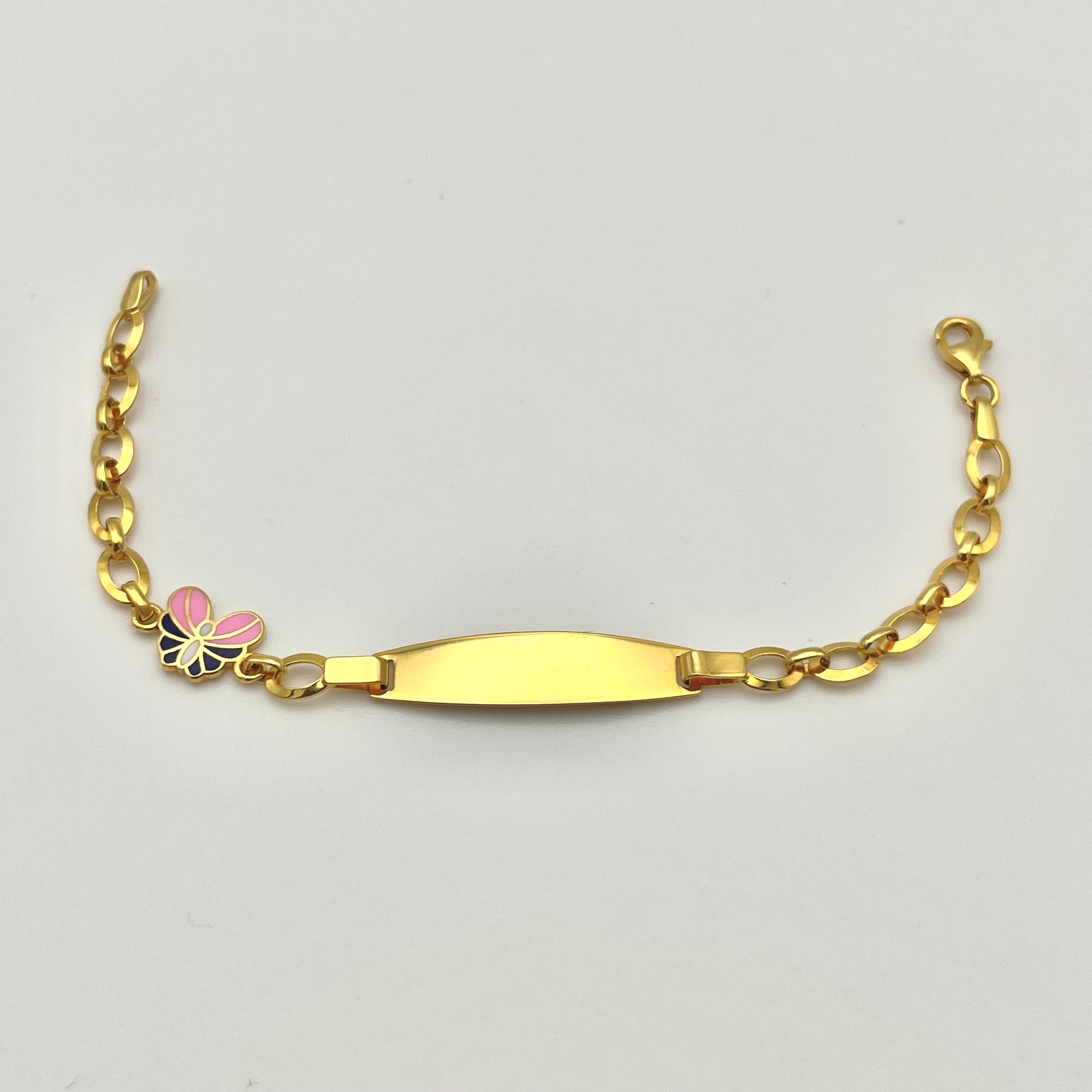 916 Butterfly Kinderarmband aus 22 Karat Gold mit zartem Schmetterlingsmotiv