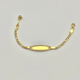 916 Figaro Kinderarmband aus 22 Karat Gold im klassischen Figaro-Design