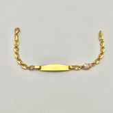 916 Hello Kitty Kinderarmband aus 22 Karat Gold mit Namensplatte für Mädchen