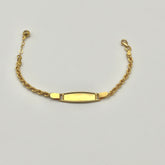 916 Kordel Kinderarmband aus 22 Karat Gold im gedrehten Kordel-Design