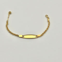 916 Kordel Kinderarmband aus 22 Karat Gold im gedrehten Kordel-Design