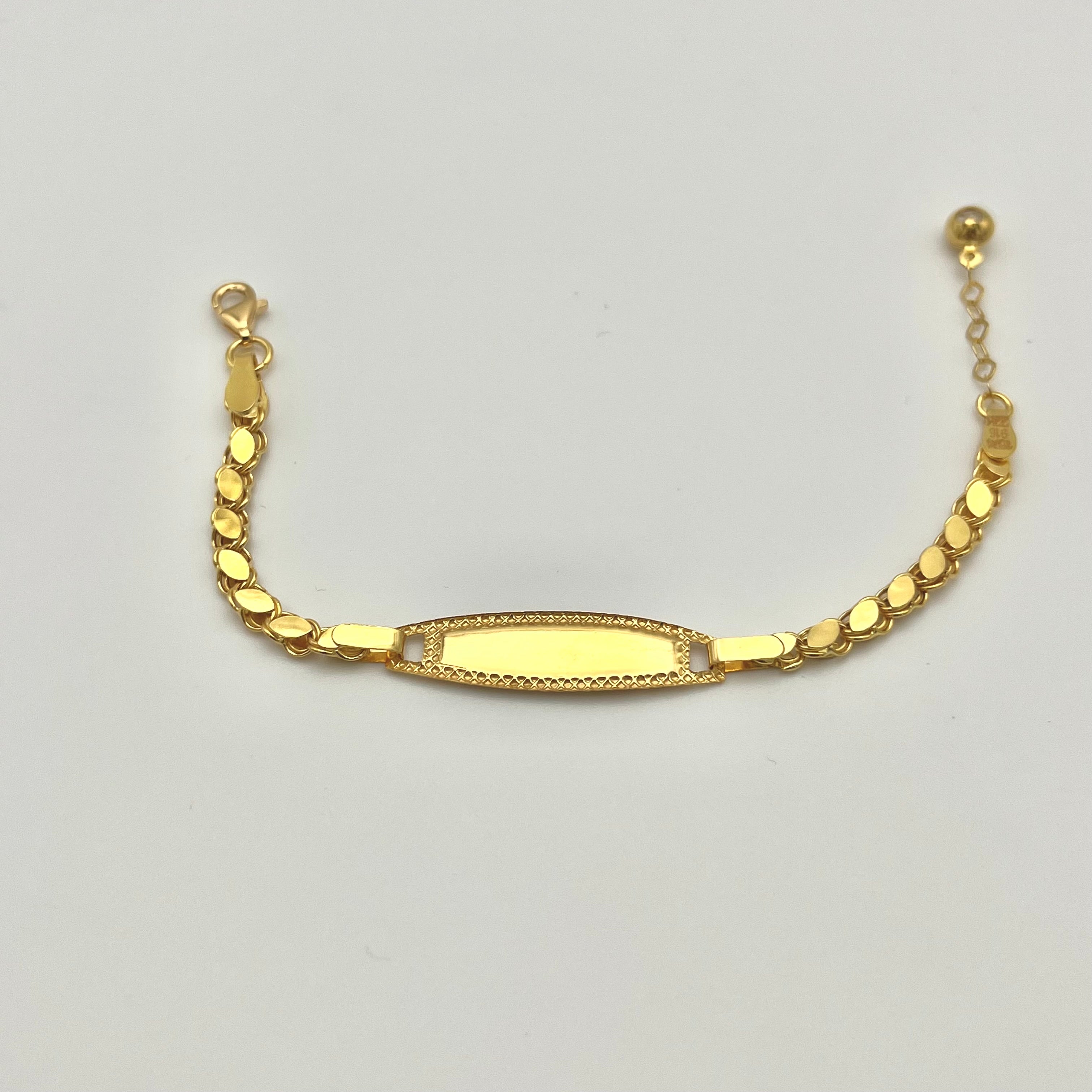 916 Pullu Kinderarmband aus 22 Karat Gold mit feinen Goldplättchen