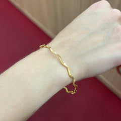 Ajda Zikzak Armreifen 22 Karat Gold – modernes Zikzak-Design, 10g bis 30g