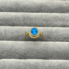 585 Azurya Ring aus Gelbgold 14K – Zirkonia Detailansicht