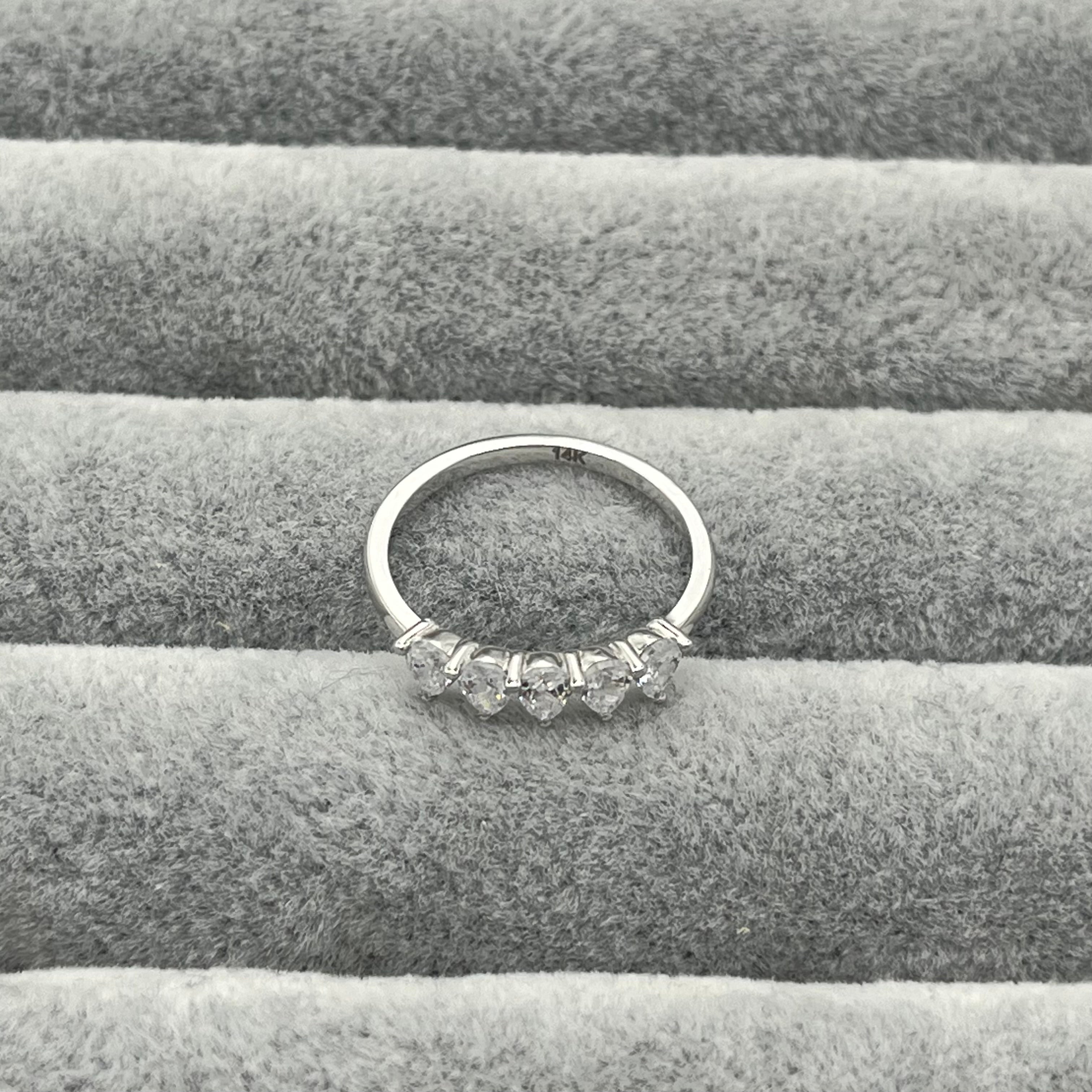 585 Damla Viva Ring aus Gelbgold 14K – glänzende Oberfläche Ansicht