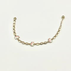 585 Einhorn Kinderarmband aus 14 Karat Gold mit liebevollem Einhorn-Motiv