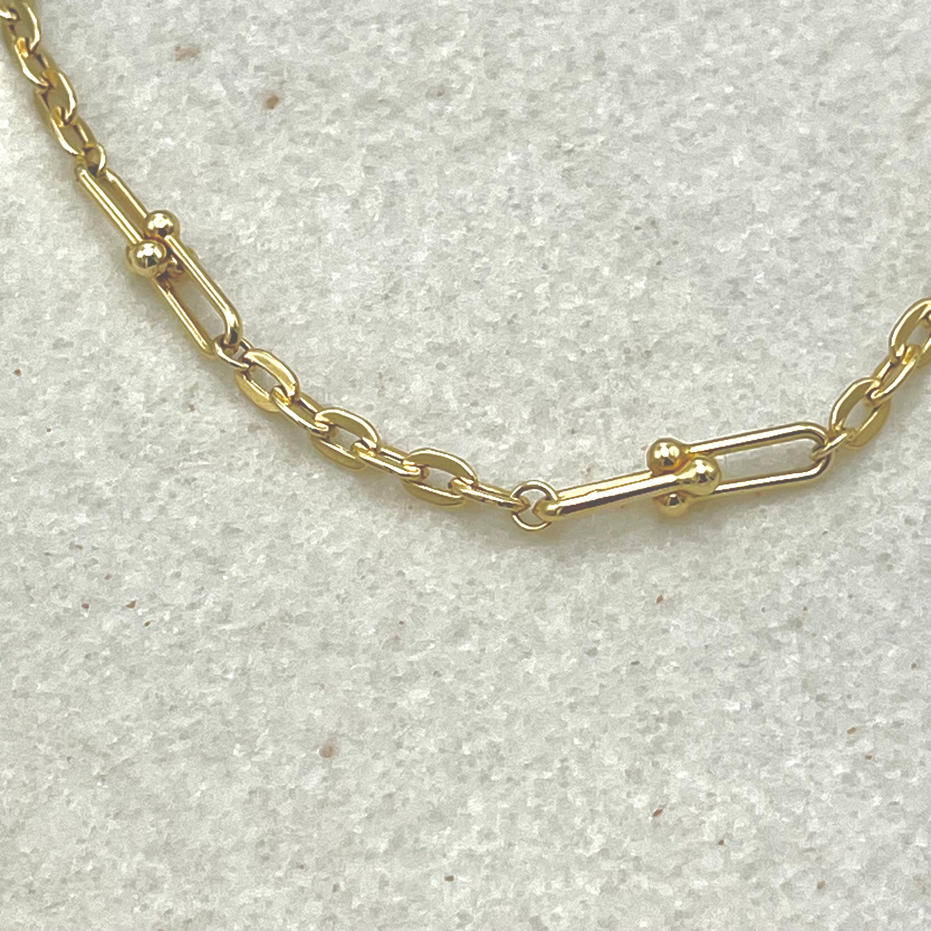 585 Gliederarmband aus Gelbgold 14K – feine Gliederkette Detail