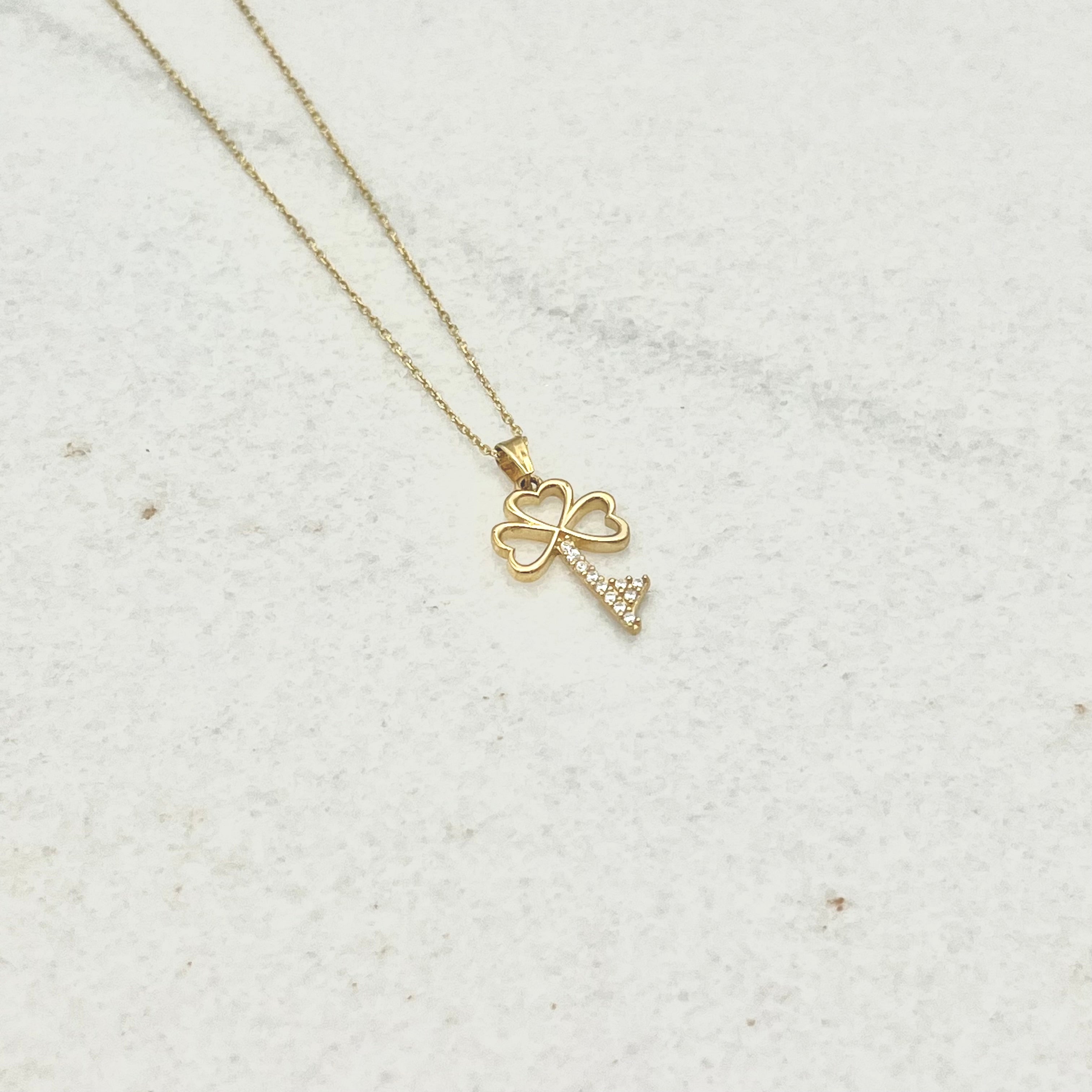 585 Golden Glück Kette aus Gelbgold 14K – glänzende Oberfläche Detailaufnahme