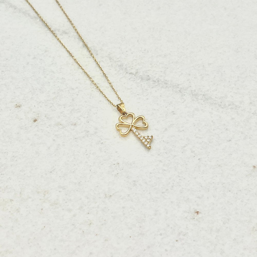 585 Golden Glück Kette aus Gelbgold 14K – glänzende Oberfläche Detailaufnahme