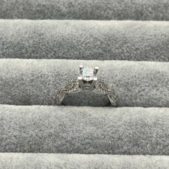 585 Infinity Einstein Ring aus Gelbgold 14K – Detailaufnahme