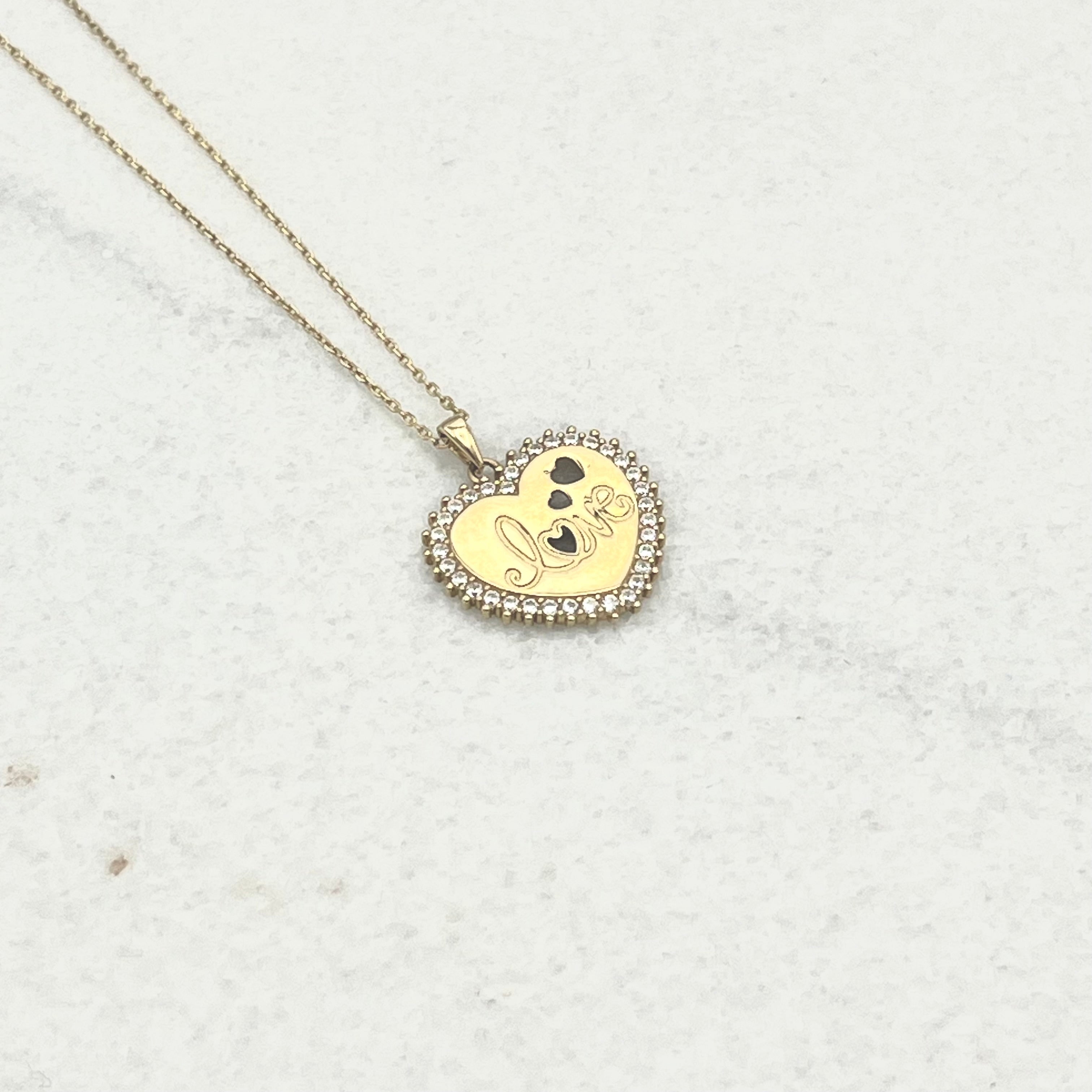 585 Loveglow Kette aus Gelbgold 14K – glänzende Oberfläche Detailaufnahme