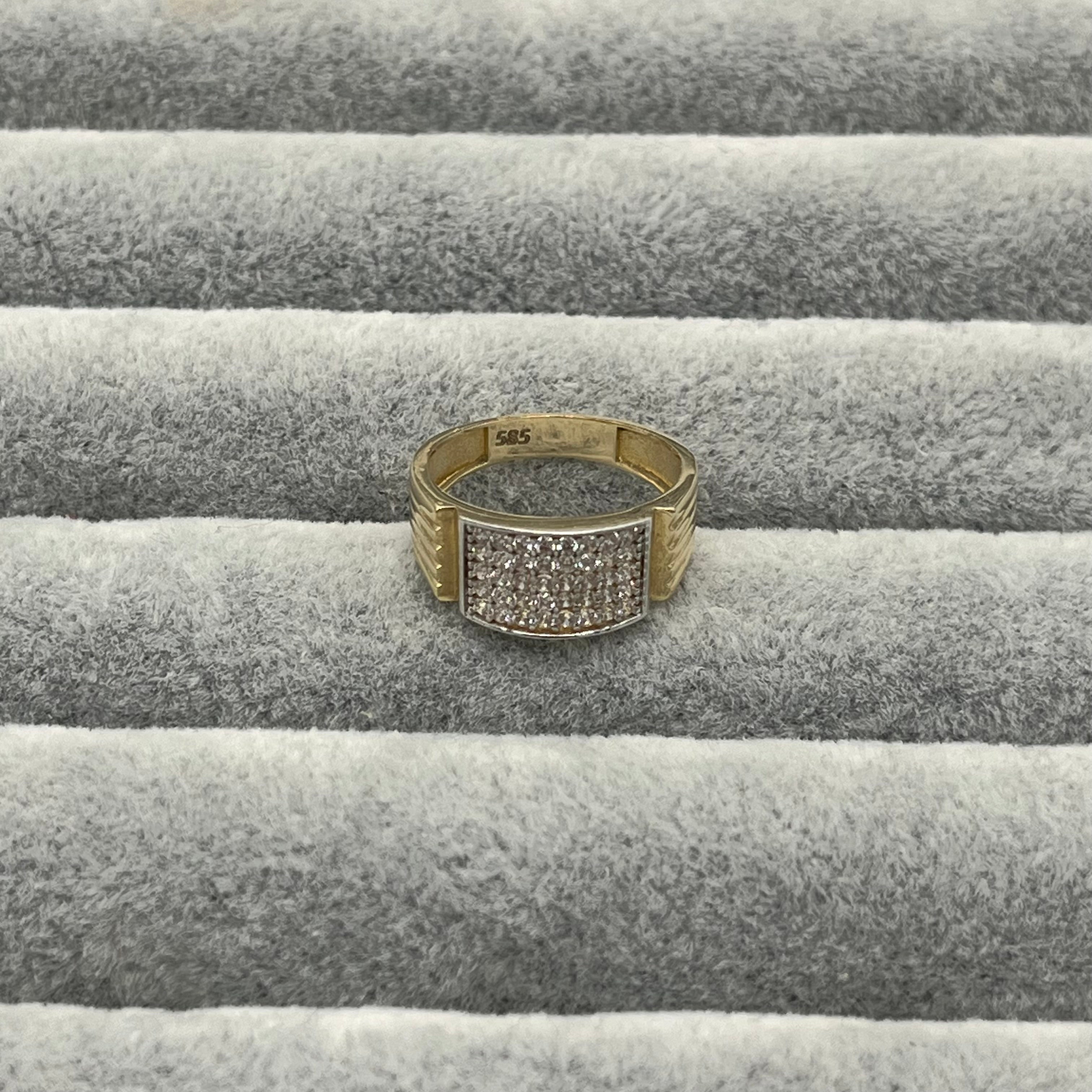 585 Luxaro Ring aus Gelbgold 14K – Obenansicht des Designs