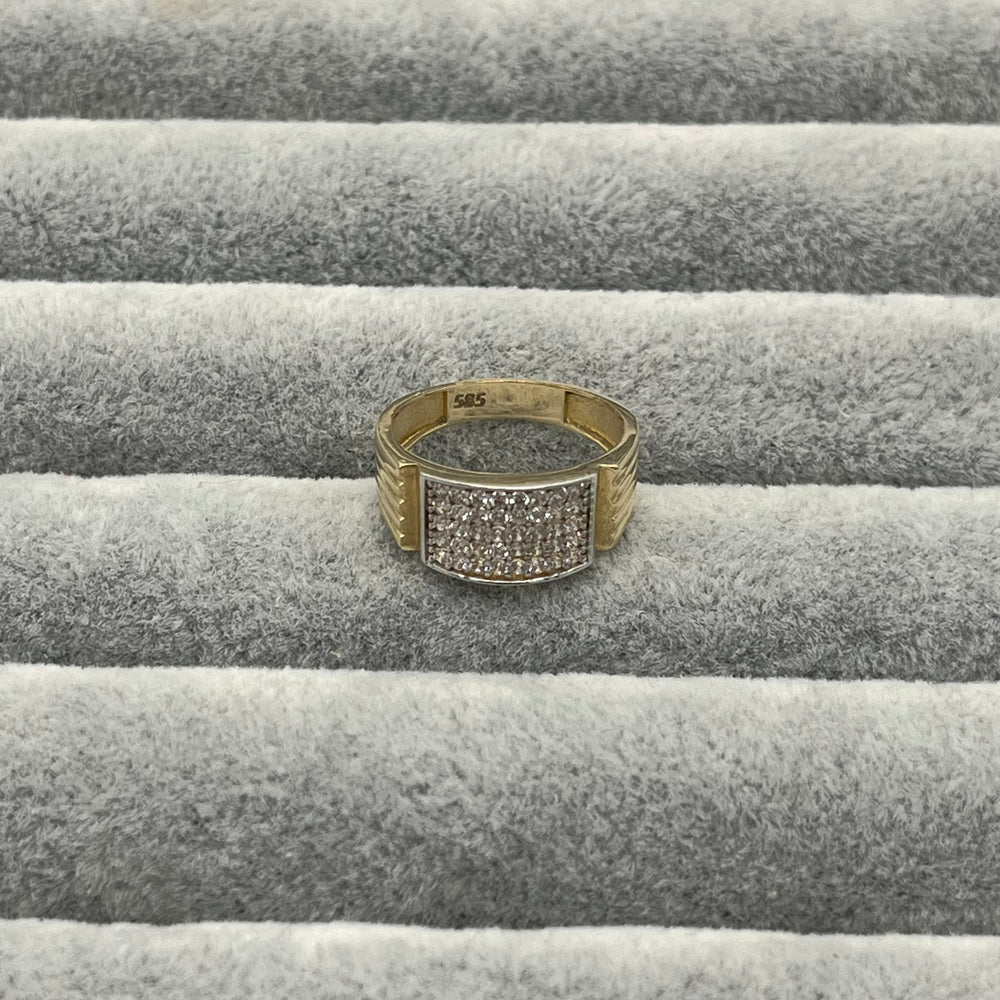 585 Luxaro Ring aus Gelbgold 14K – Obenansicht des Designs