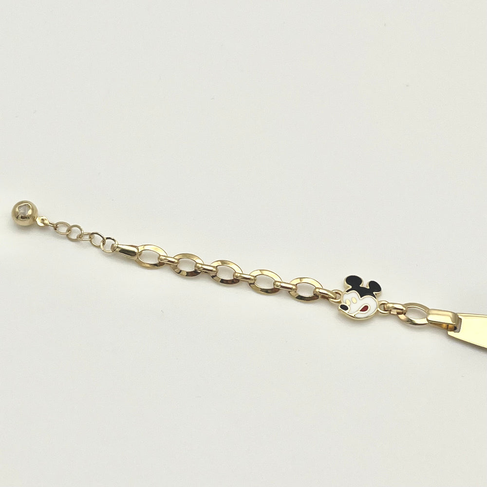 Kinderarmband aus 585 Gold mit Verlängerung und Karabinerverschluss