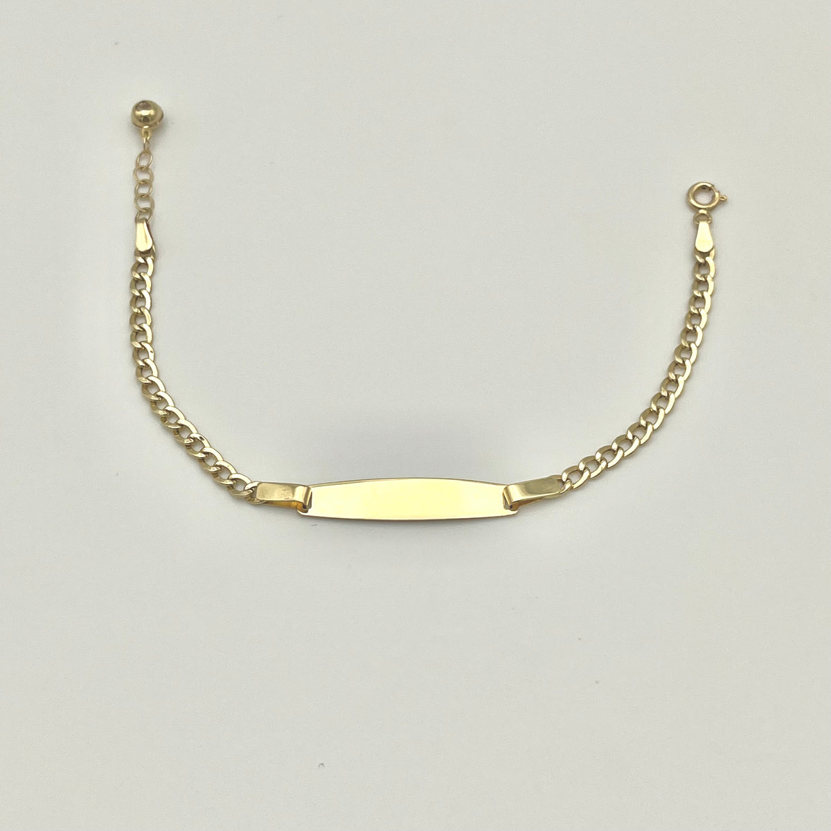 585 Panzer Kinderarmband aus 14 Karat Gold mit klassischer Panzerkette