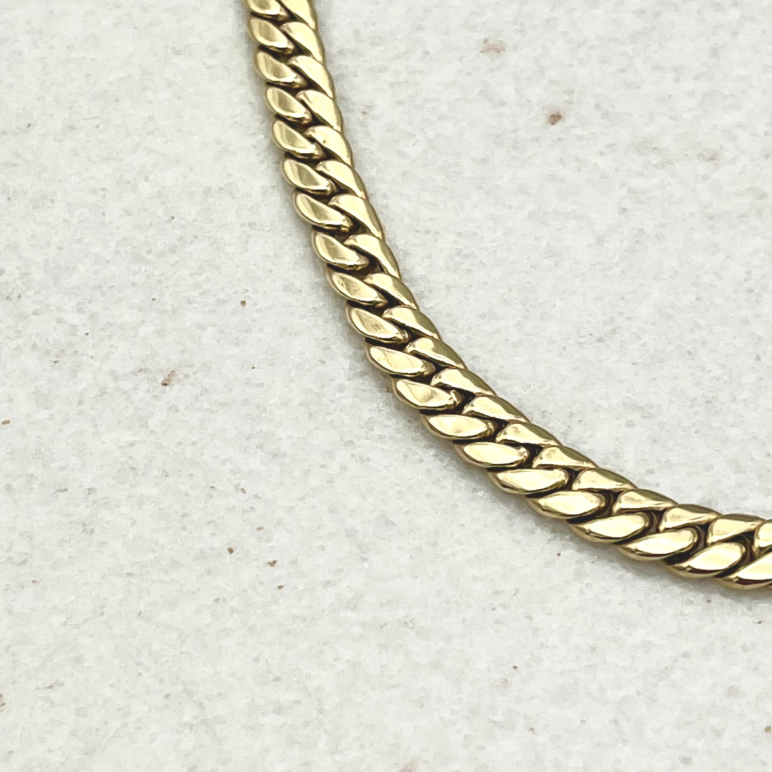 585 Panzer Link Armband aus Gelbgold 14K – vollständige Ansicht