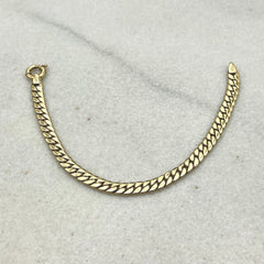 585 Panzer Link Armband aus Gelbgold 14K – klassische Panzerkette Detail