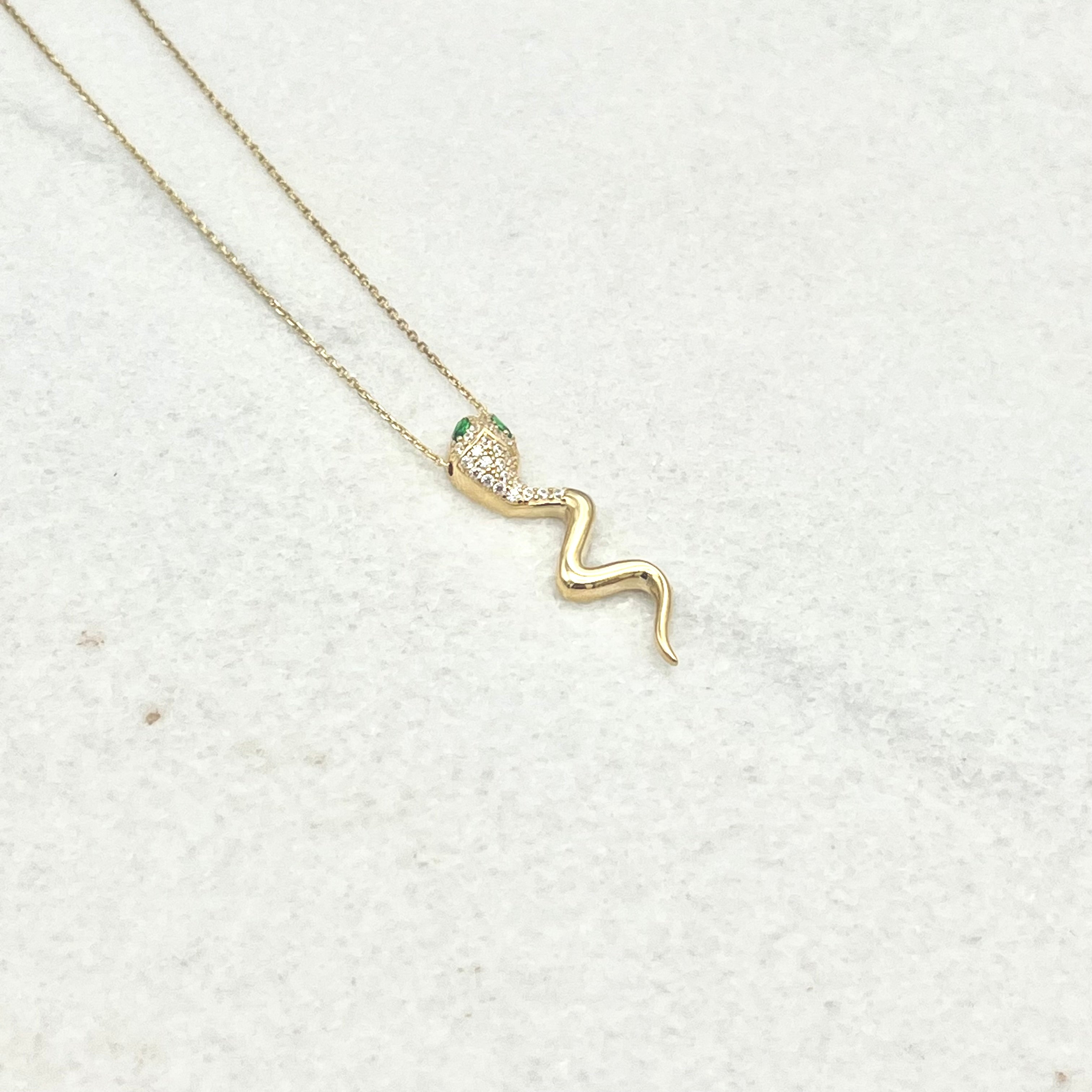 585 Serpenta Kette aus Gelbgold 14K – glänzende Oberfläche Detailaufnahme
