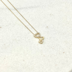 585 Trilove Kette aus Gelbgold 14K – glänzende Oberfläche Detailaufnahme