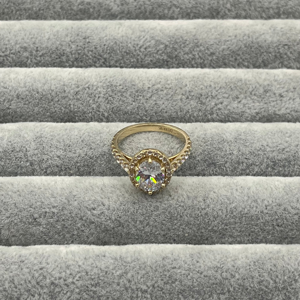 585 Twinklelux Ring aus Gelbgold 14K – glänzende Oberfläche Ansicht