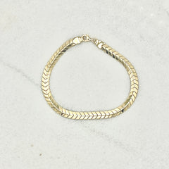 585 V-Link Armband aus Gelbgold 14K – feine V-Form Glieder Detail