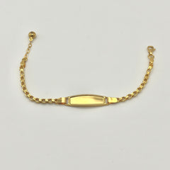 916 Block Kinderarmband aus 22 Karat Gold mit markanter Namensplatte