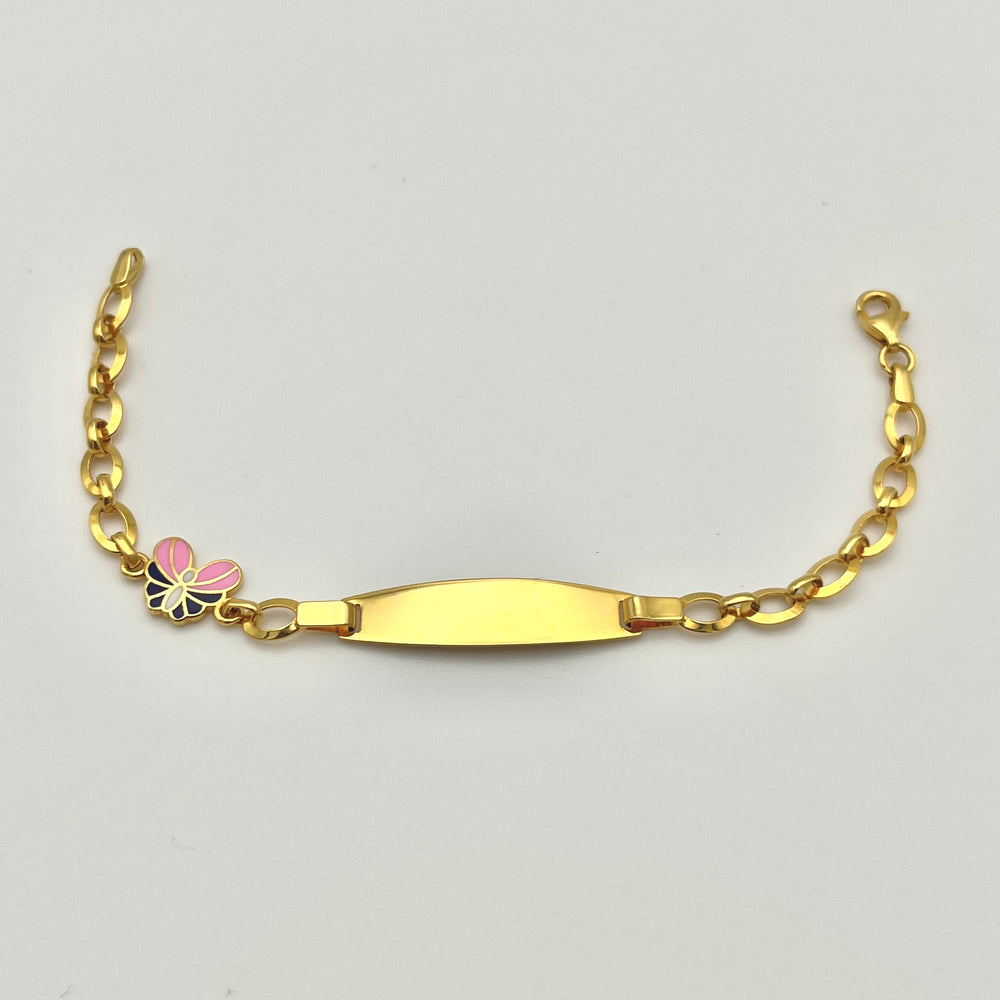 916 Butterfly Kinderarmband aus 22 Karat Gold mit zartem Schmetterlingsmotiv