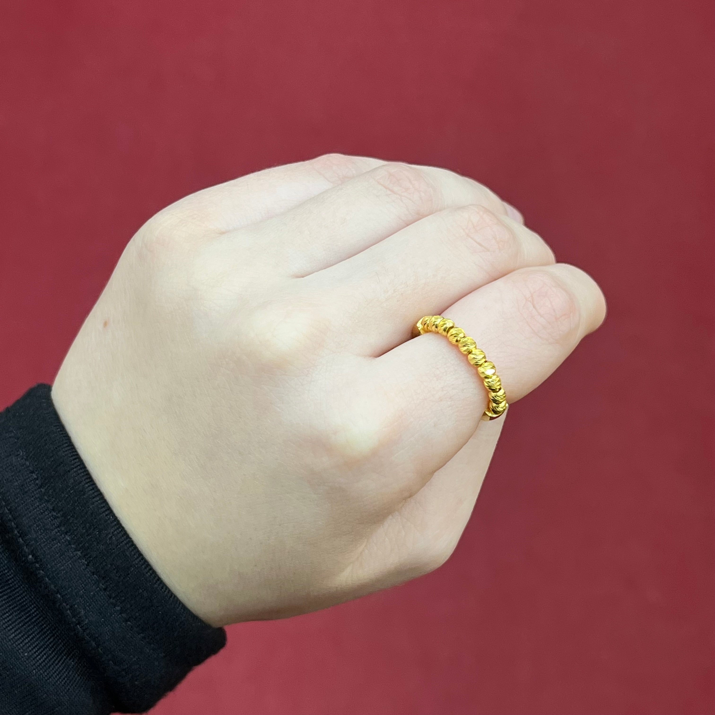 916 Dorika Ring aus Gelbgold 22K mit feiner Dorika-Struktur