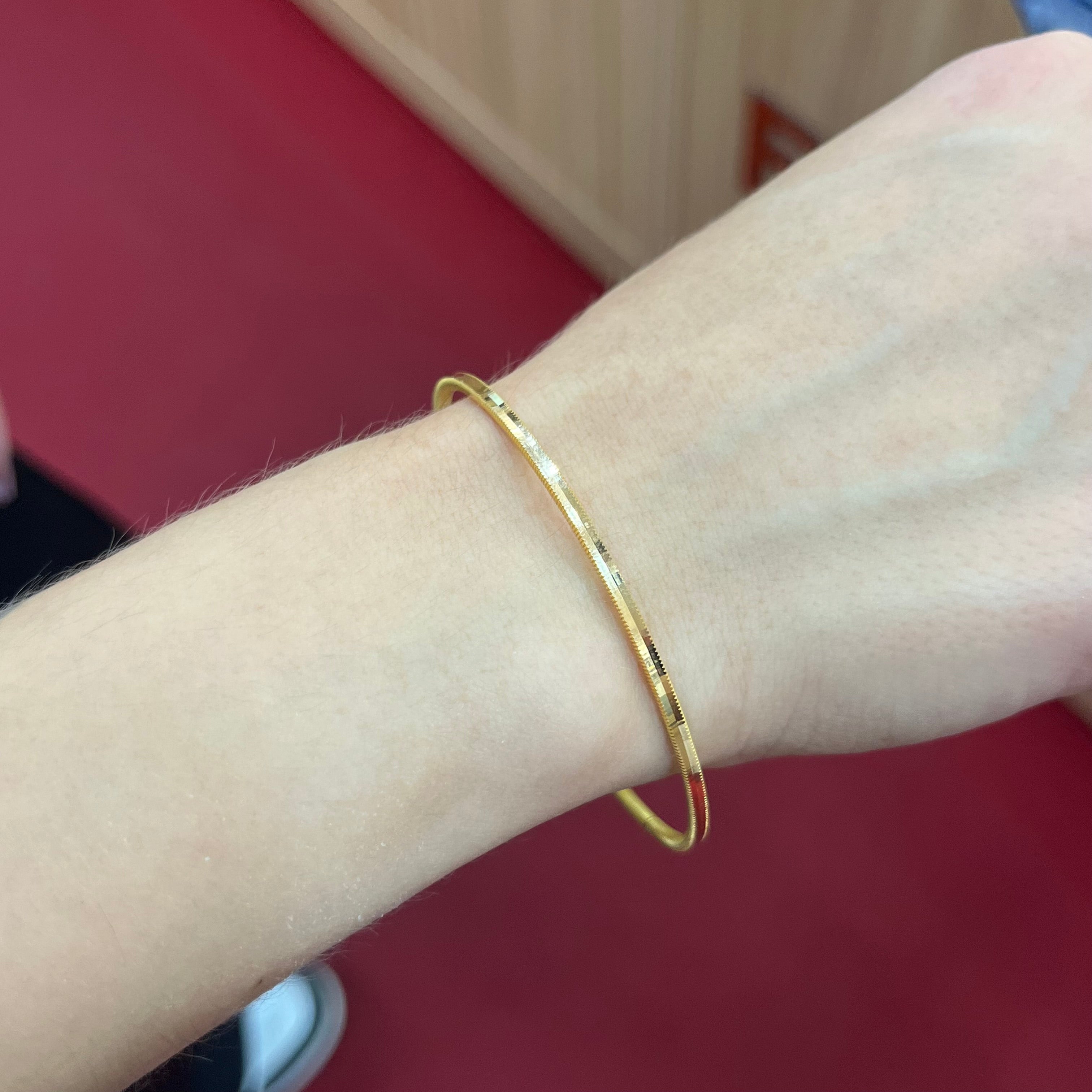 22K Simli Gold Armreifen – eleganter Damen Armreifen, 10g bis 30g