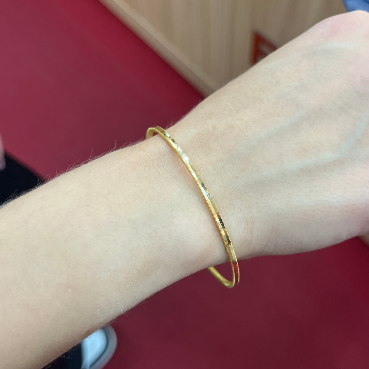 22K Simli Gold Armreifen – eleganter Damen Armreifen, 10g bis 30g