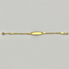 Kinderarmband aus 22 Karat Gold mit sicherem Verschluss und Verlängerung