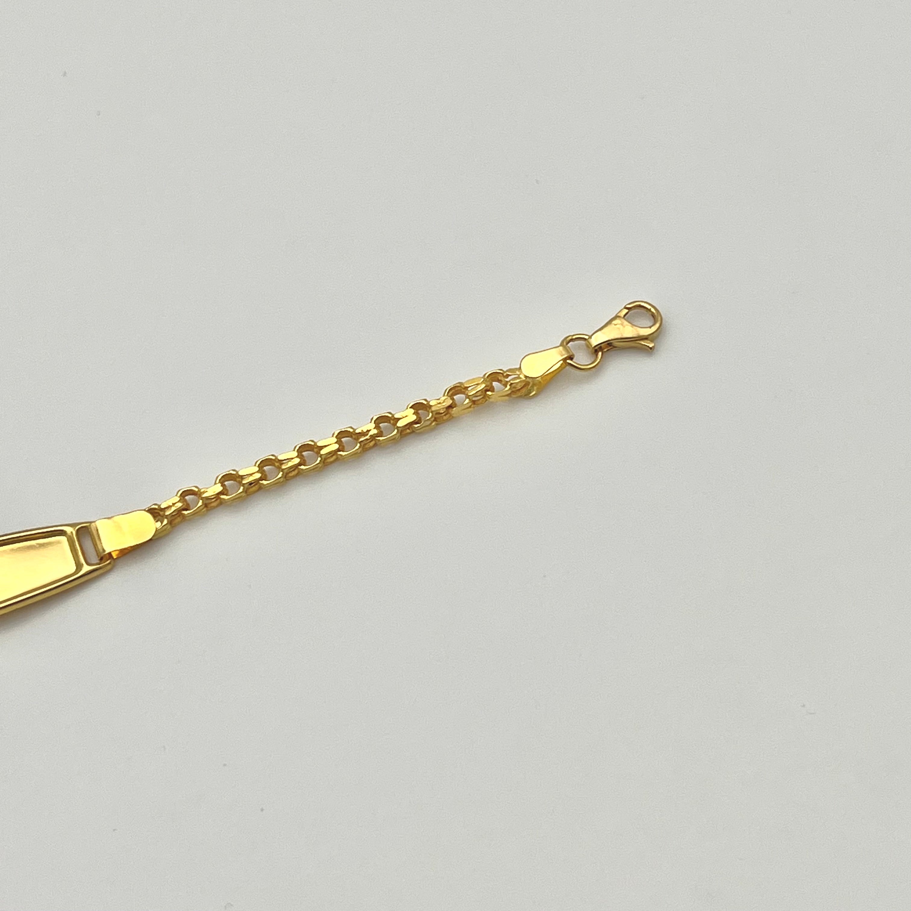 Kinderarmband aus 22 Karat Gold mit sicherem Verschluss und Verlängerung