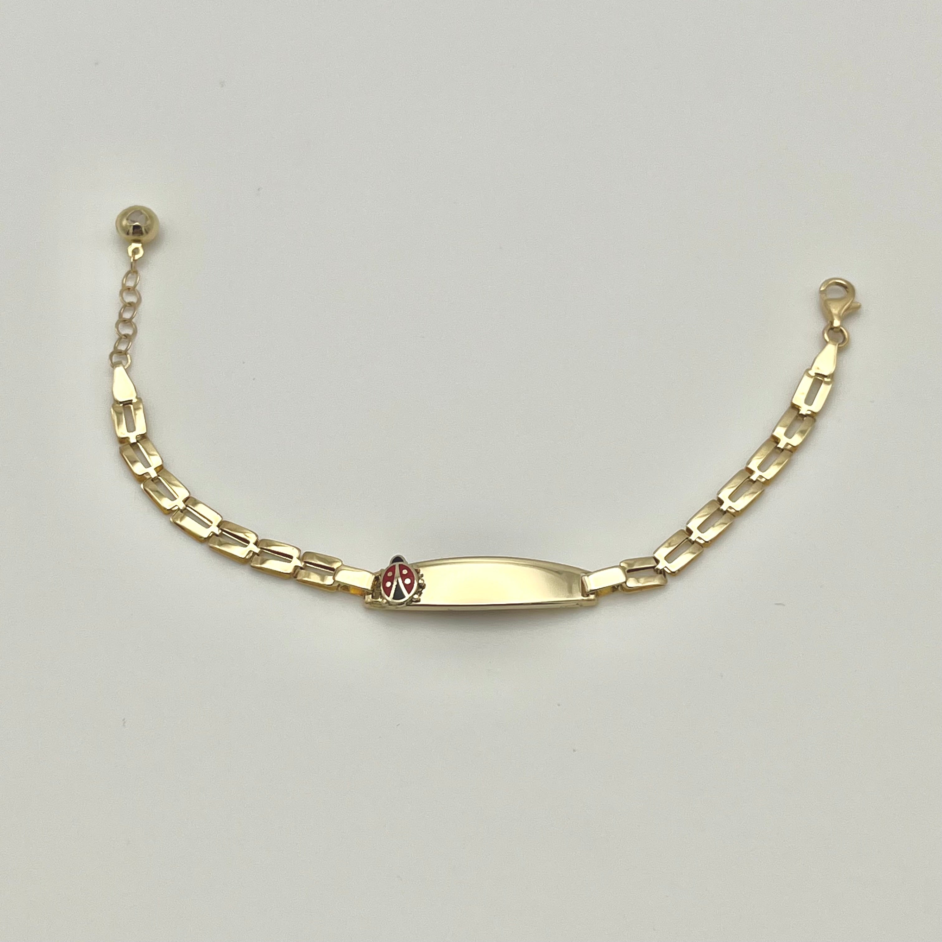 585 Ladybug Kinderarmband aus 14 Karat Gold mit Marienkäfer-Motiv