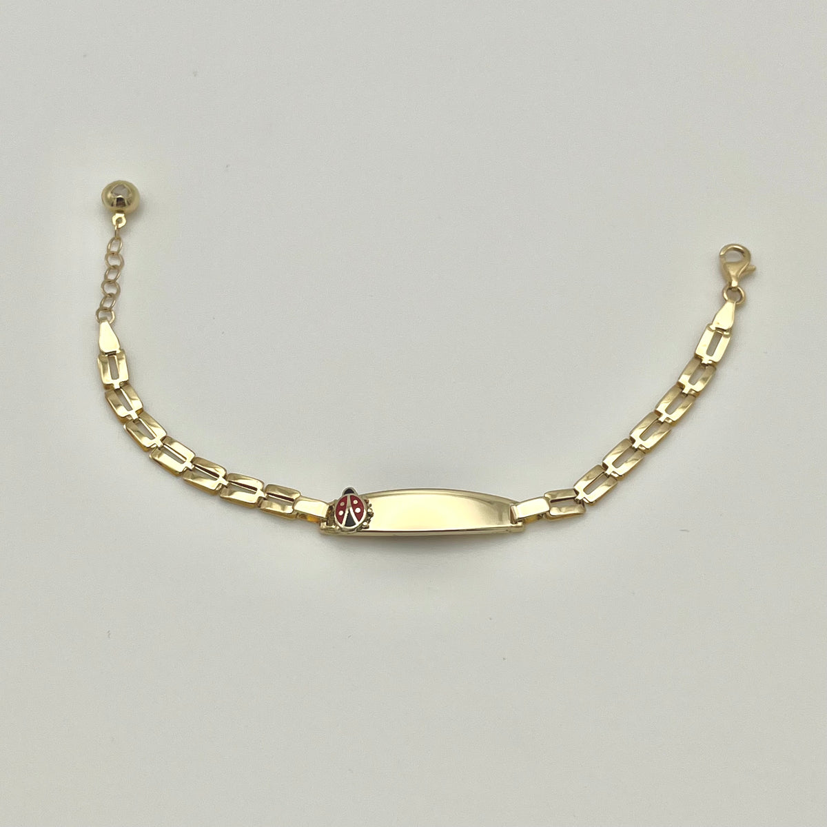 585 Ladybug Kinderarmband aus 14 Karat Gold mit Marienkäfer-Motiv