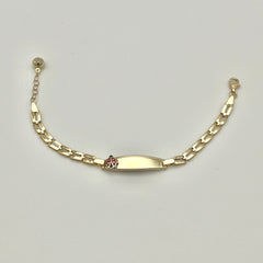 585 Ladybug Kinderarmband aus 14 Karat Gold mit Marienkäfer-Motiv